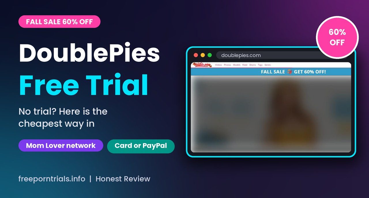 DoublePies Free Trial DoublePies Free Trial header showing the DoublePies homepage and current deal