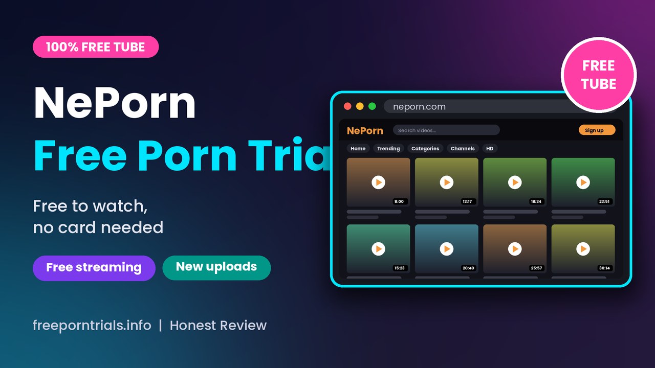 NePorn Free Porn Trial header showing the NePorn homepage