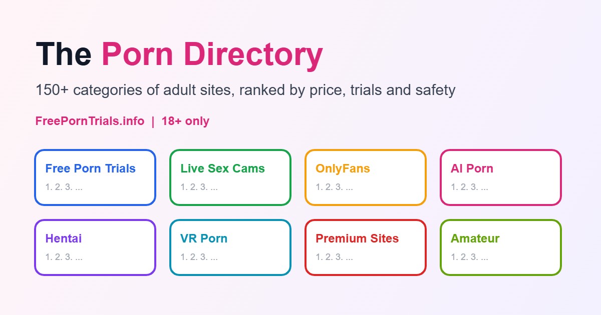 Porn Directory categories overview